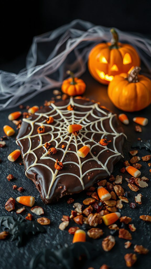 spooky chocolate spider web