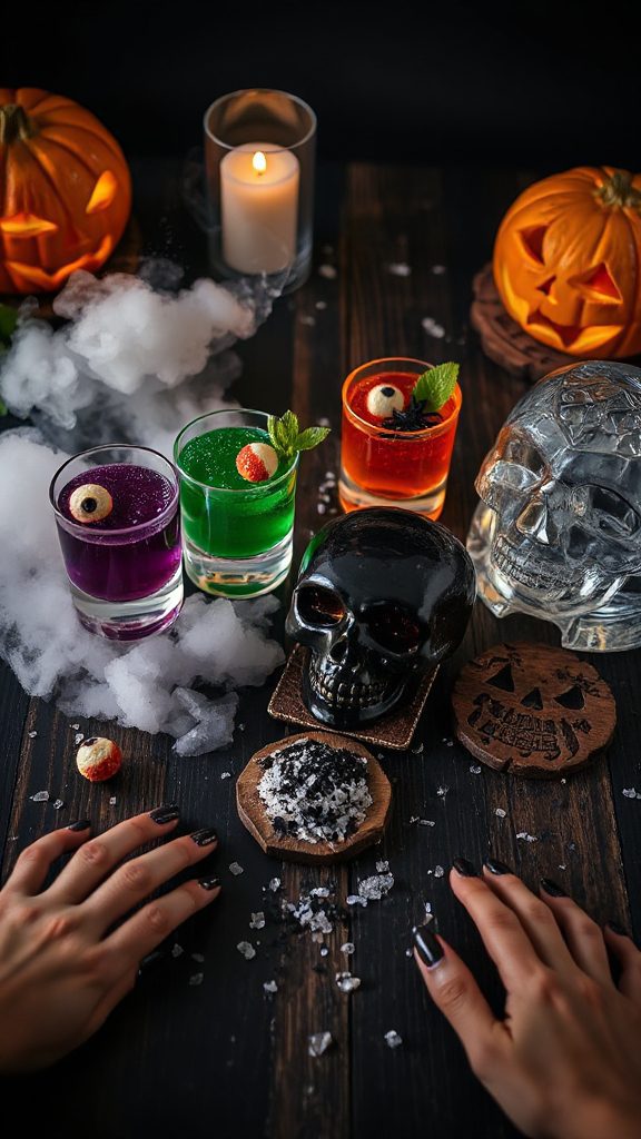 spooky citrus elixir shots