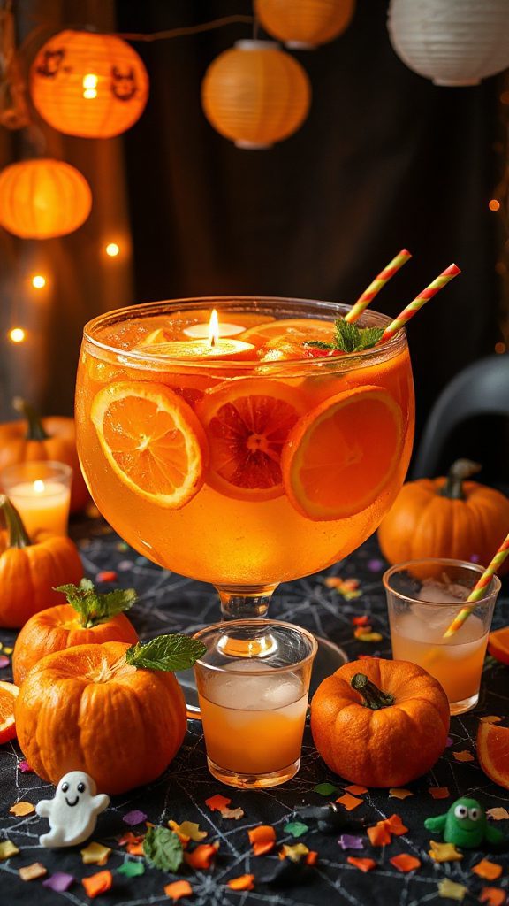 spooky citrus halloween punch