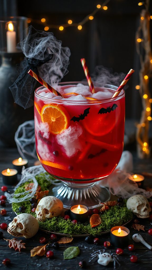 spooky citrus vampire punch