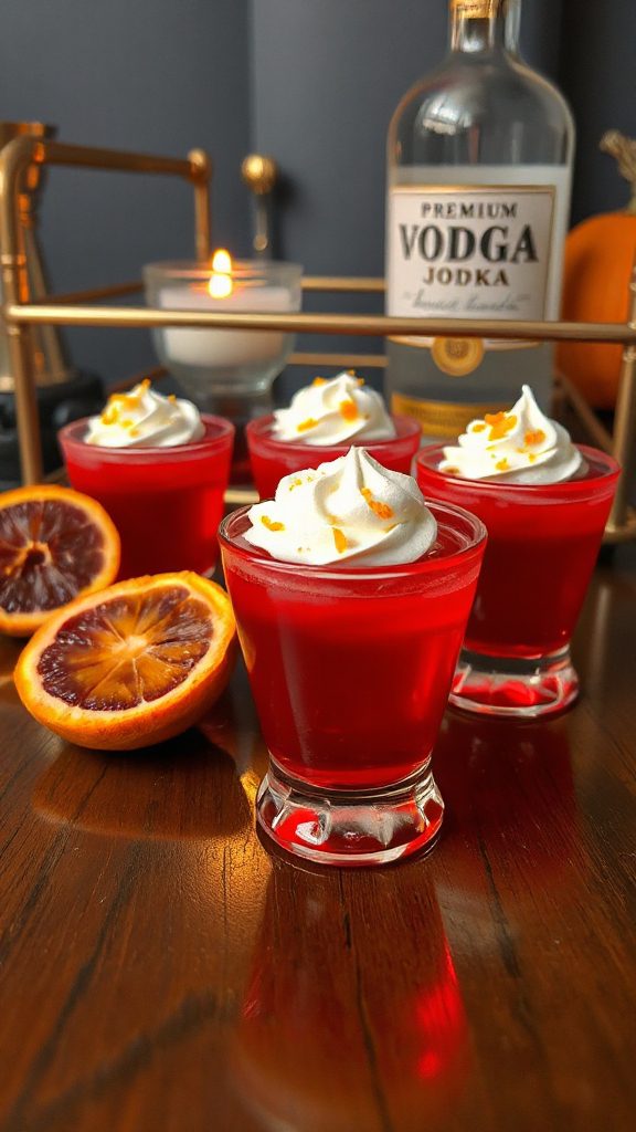 spooky citrus vodka shots