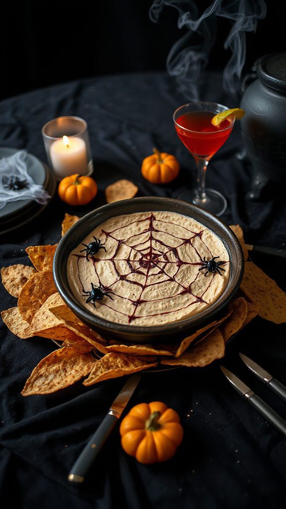 spooky creamy cheese dip