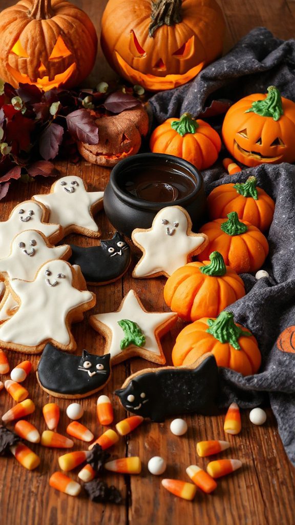 spooky decorated halloween cookies