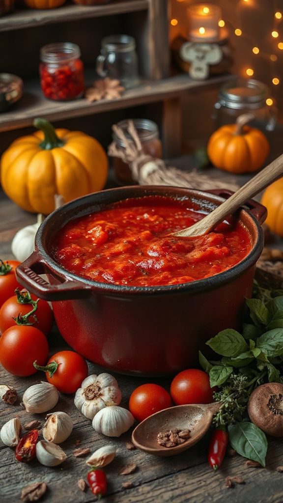 spooky delicious tomato sauce