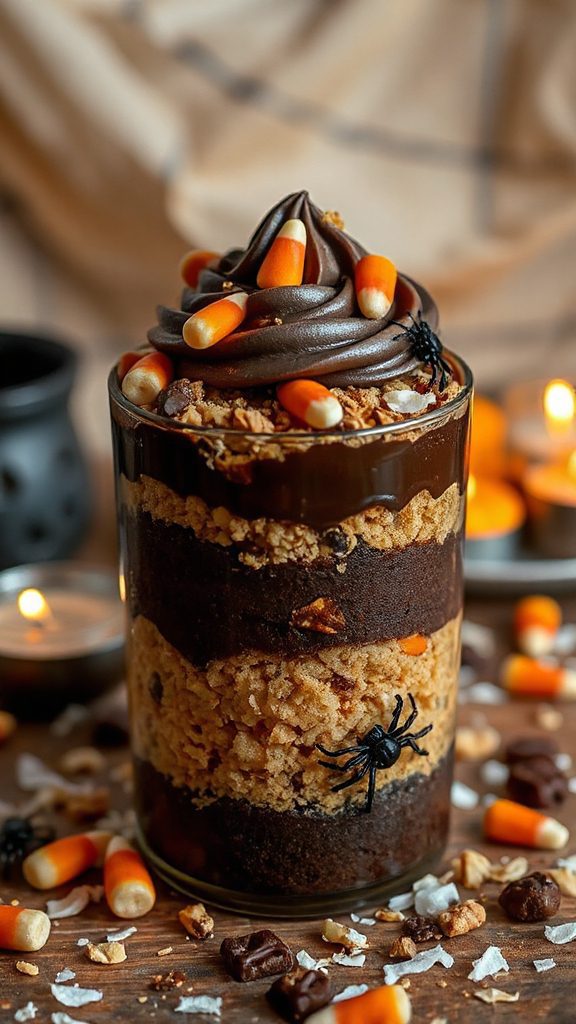 spooky dessert with layers
