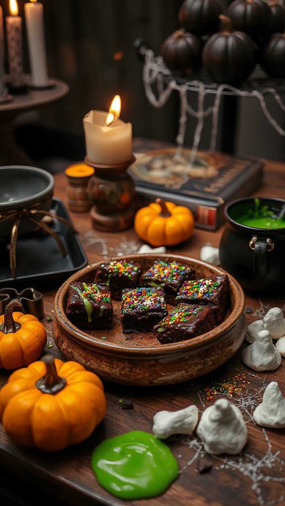 spooky festive brownie treats