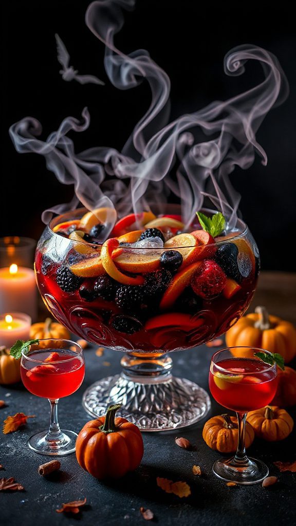 spooky fruit wine punch