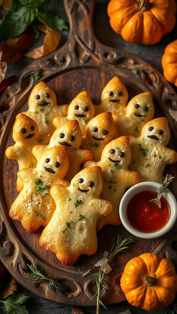 spooky garlic breadsticks recipe