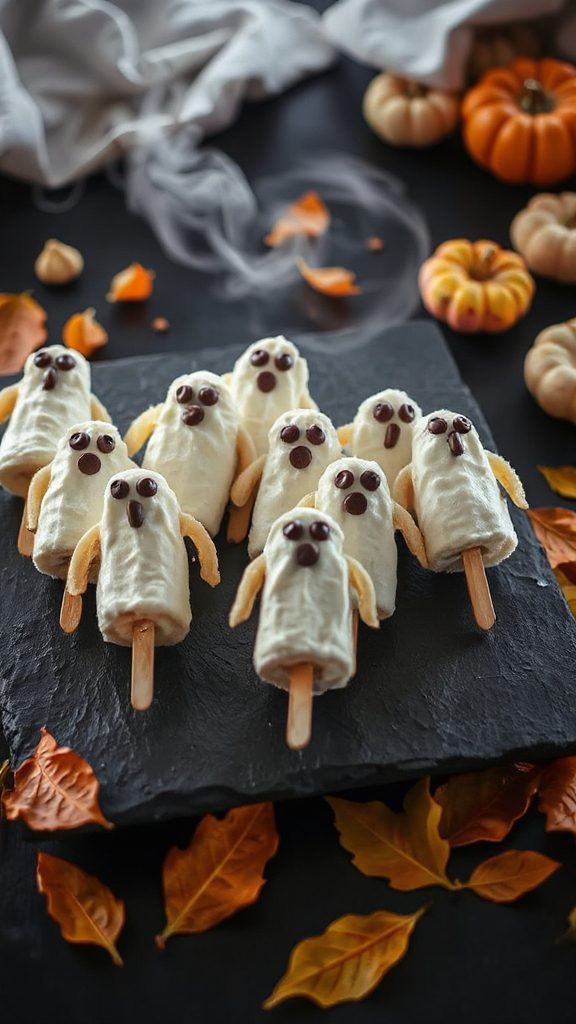 spooky ghost banana treats
