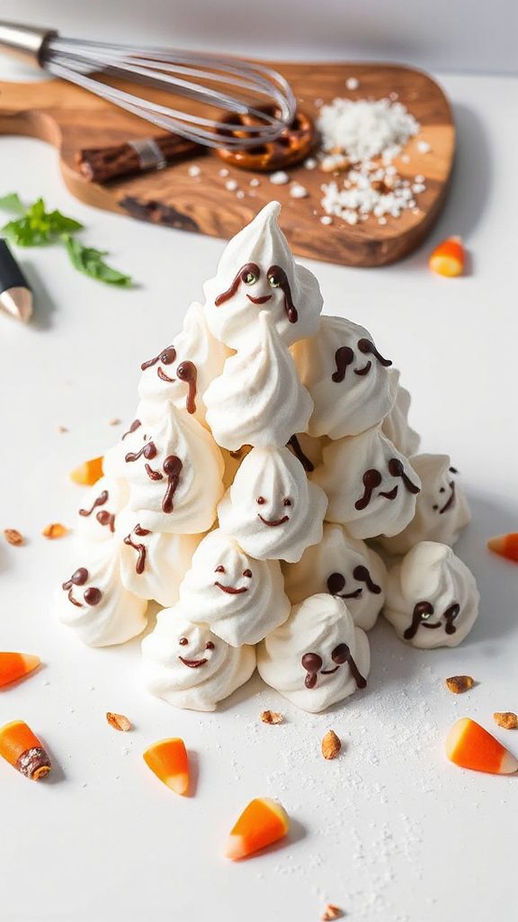 spooky ghost shaped cookies