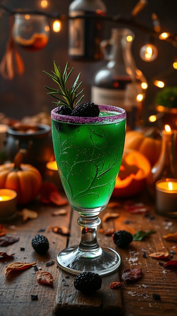 spooky green cocktail recipe