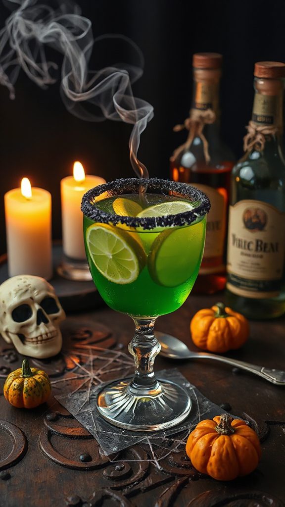 spooky green cocktail recipe
