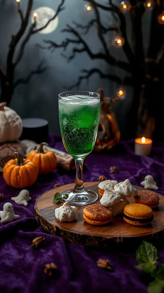 spooky green halloween drink