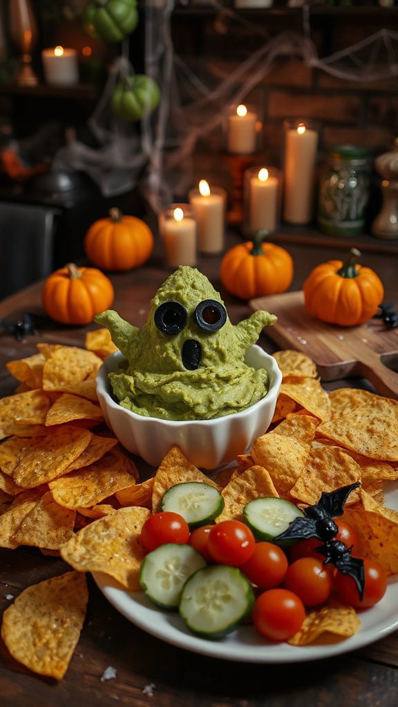 spooky guacamole halloween dip