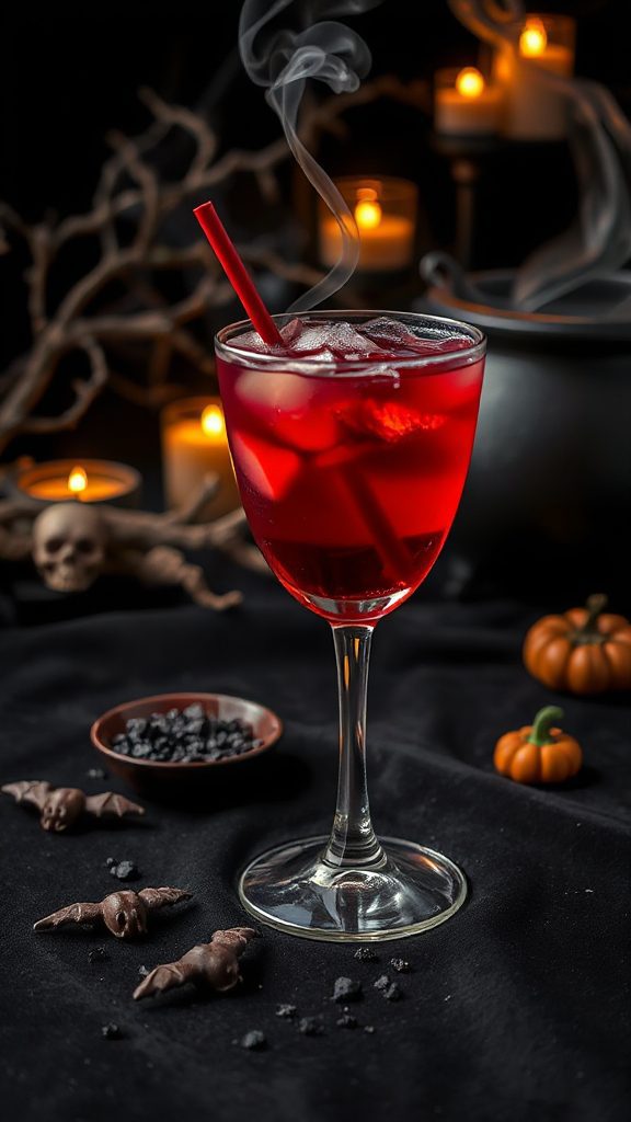 spooky halloween blood cocktail