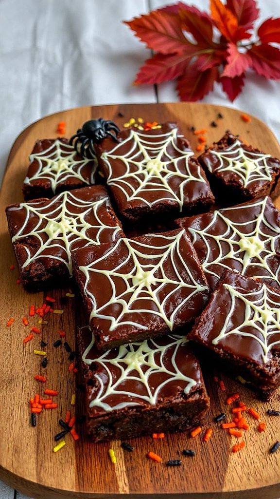 spooky halloween brownie dessert