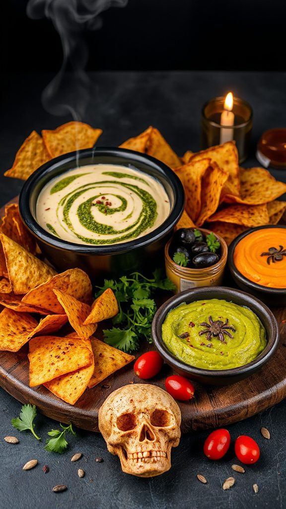 spooky halloween cheese dip