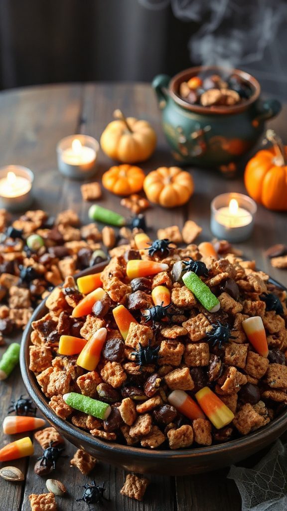 spooky halloween chex mix