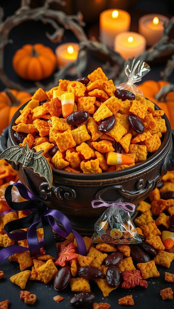 spooky halloween chex mix
