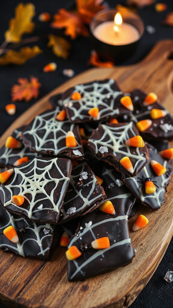 spooky halloween chocolate bark