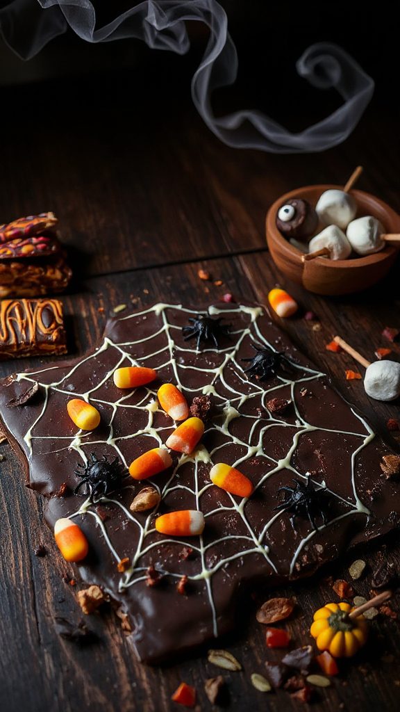 spooky halloween chocolate bark