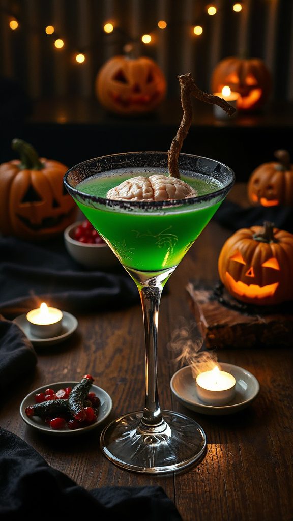 spooky halloween cocktail creation