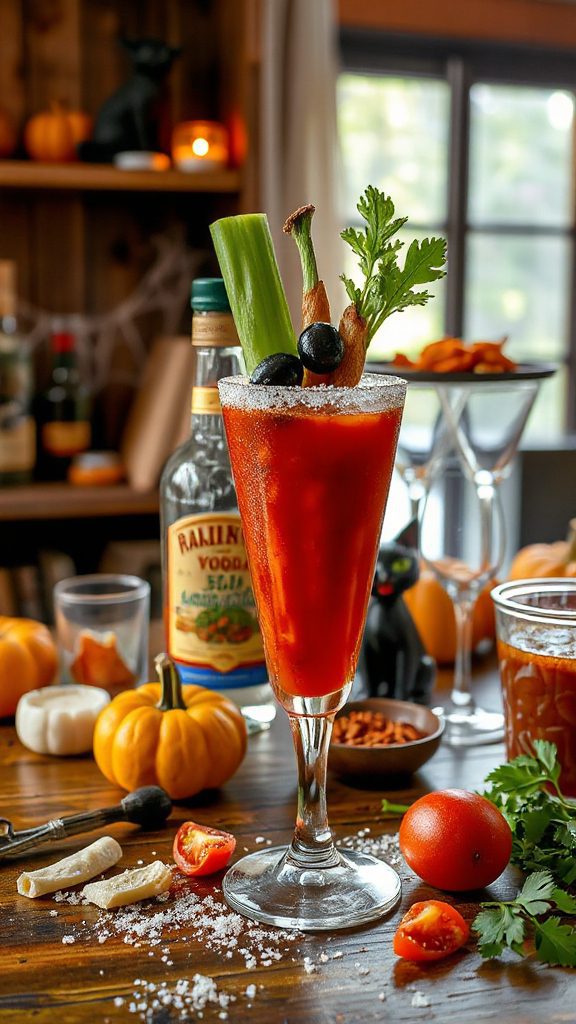 spooky halloween cocktail creation