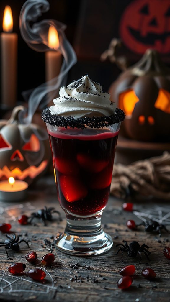 spooky halloween cocktail shot