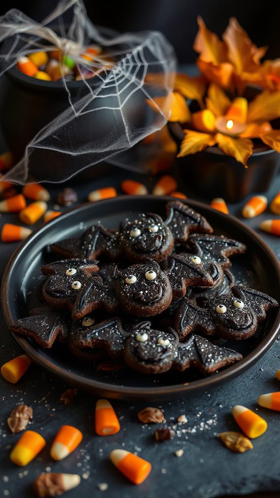 spooky halloween cocoa cookies