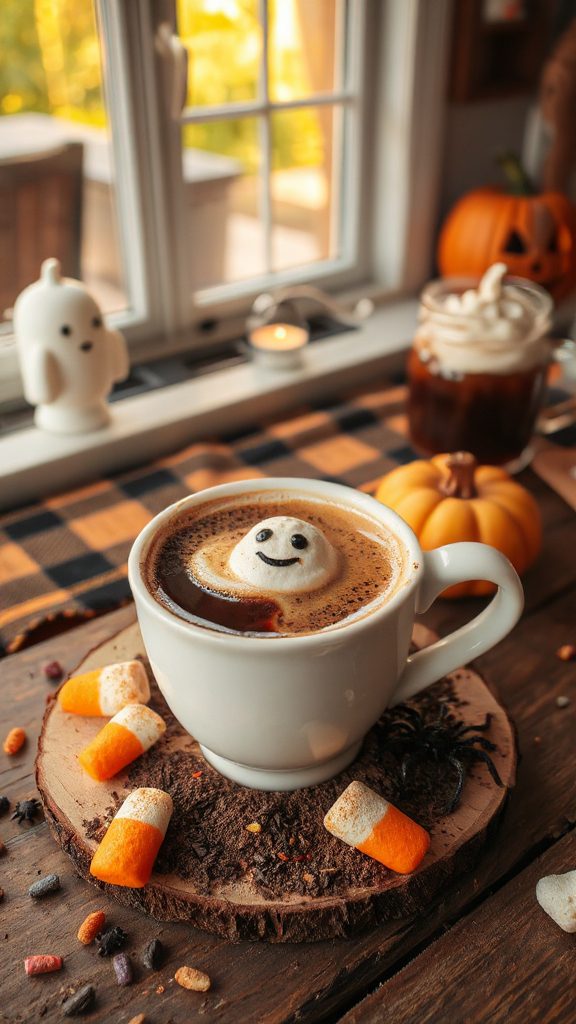 spooky halloween coffee treat
