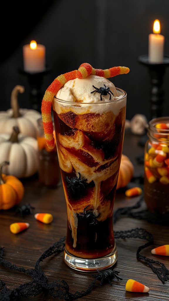 spooky halloween cola float
