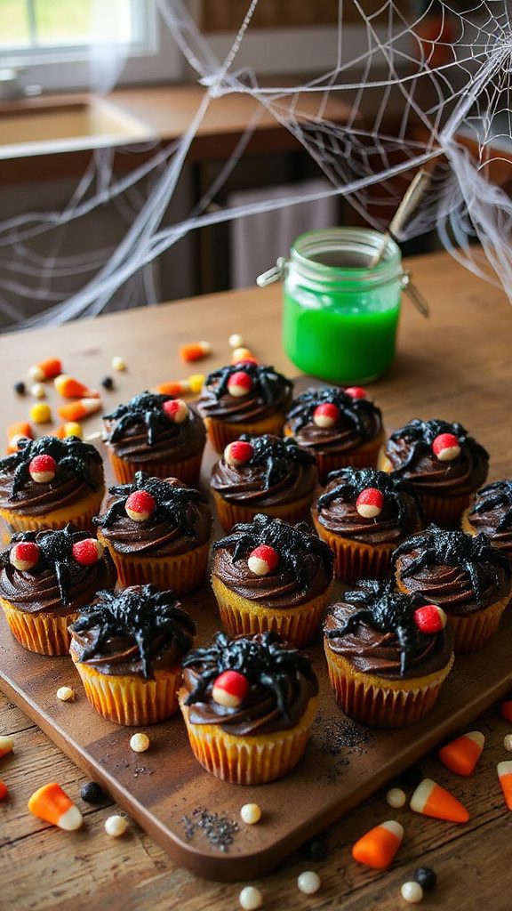spooky halloween cupcake treats