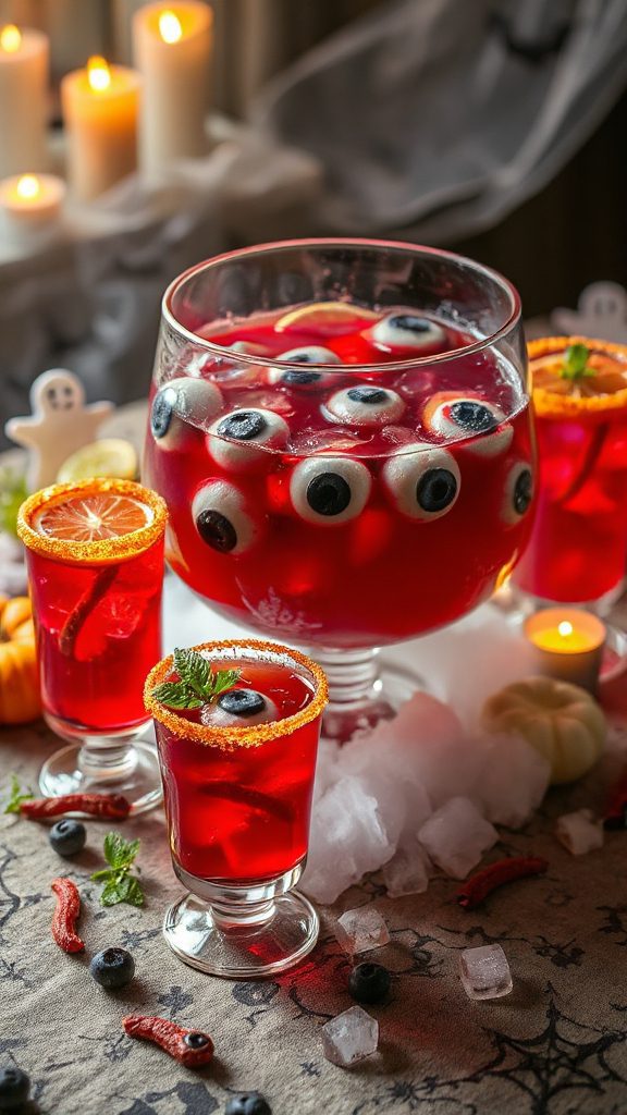 spooky halloween eyeball punch