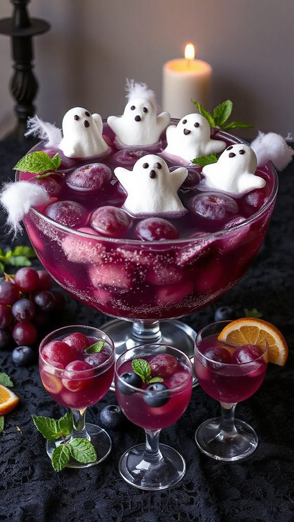 spooky halloween grape punch