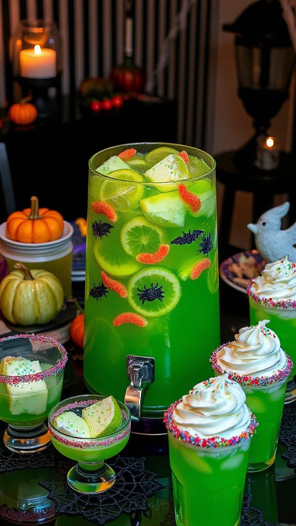 spooky halloween limeade punch
