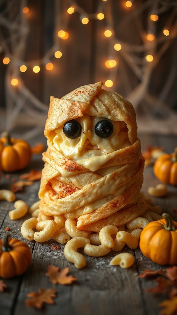 spooky halloween mac and cheese