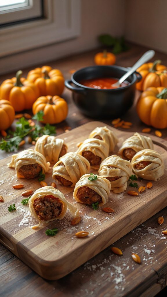 spooky halloween meatball treat