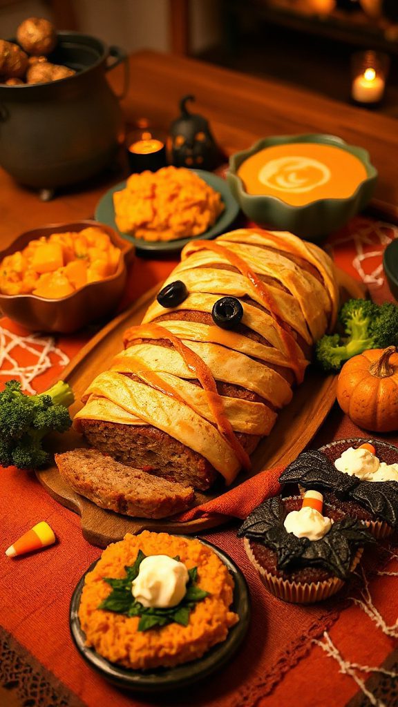 spooky halloween meatloaf creation