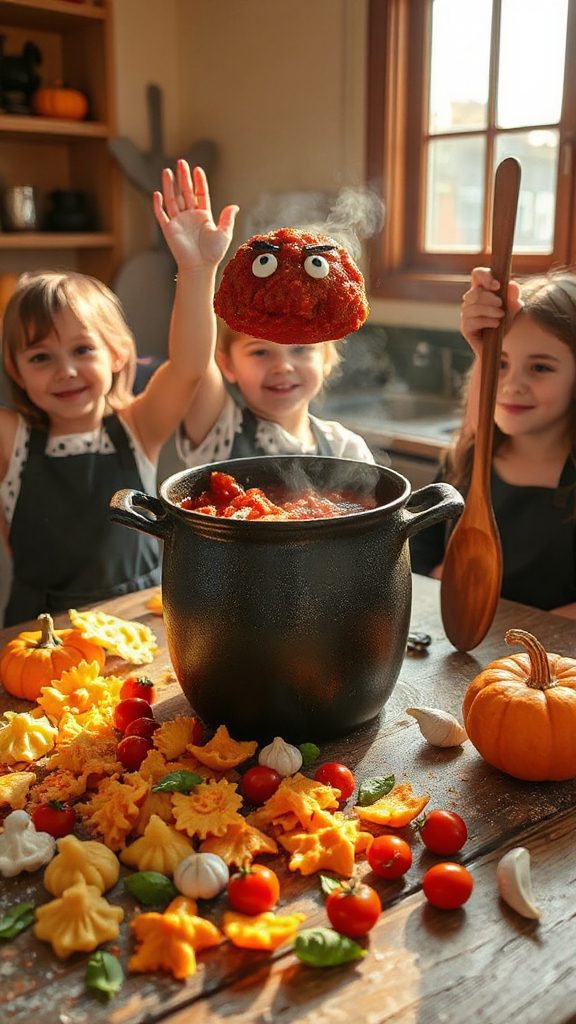 spooky halloween monster meatballs