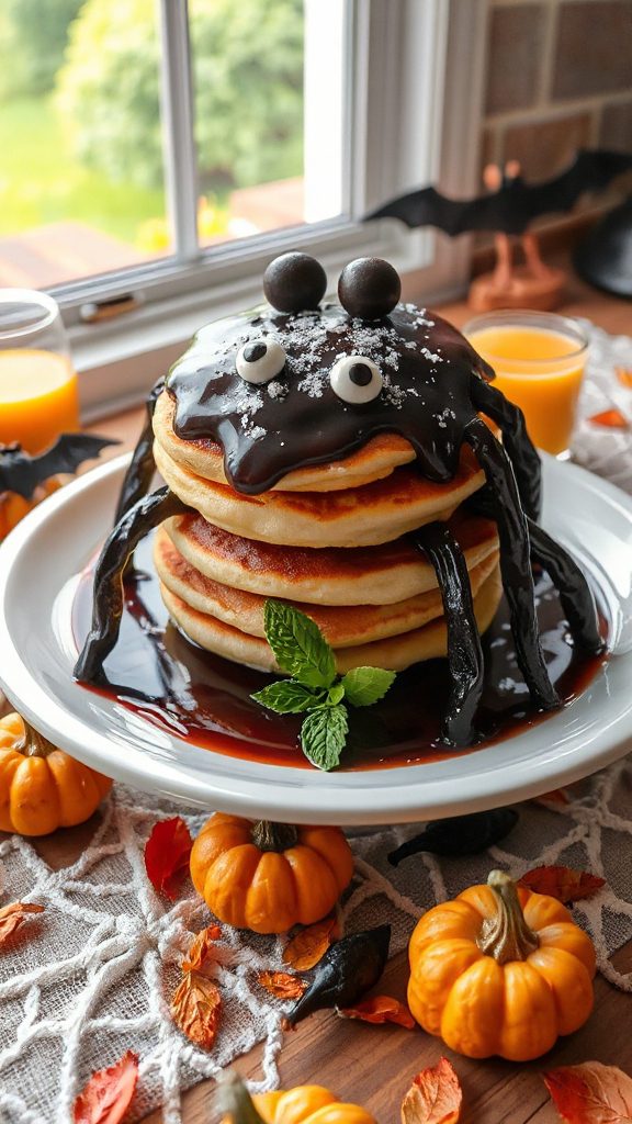 spooky halloween pancake delights