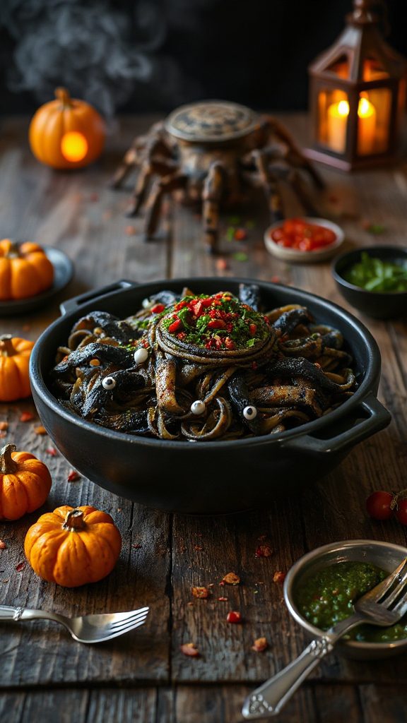 spooky halloween pasta delight