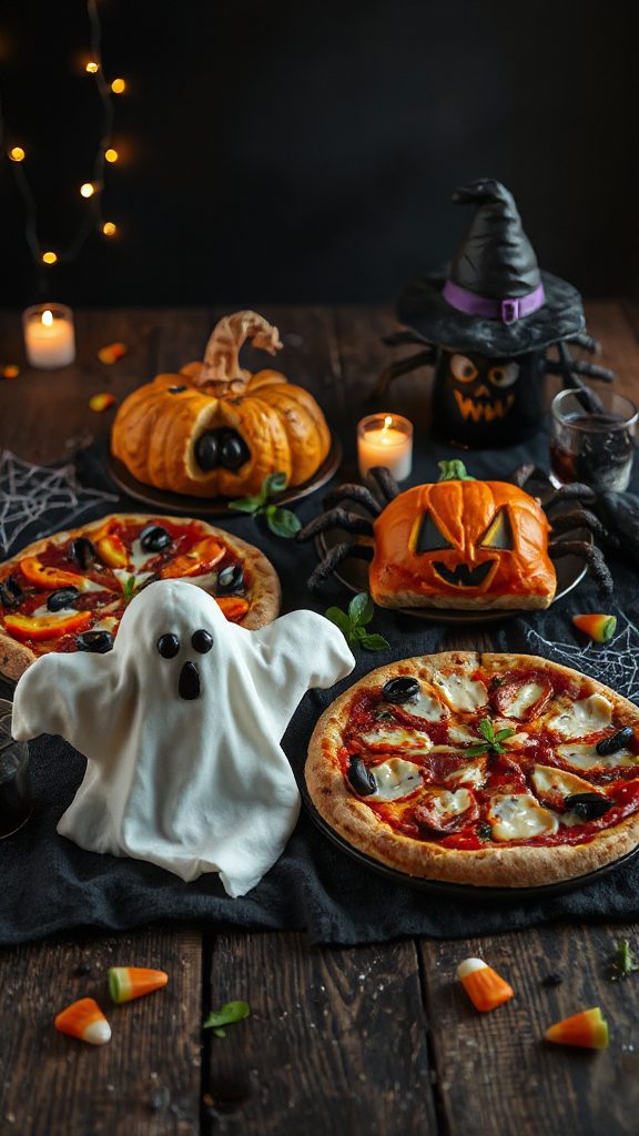spooky halloween pizza delight