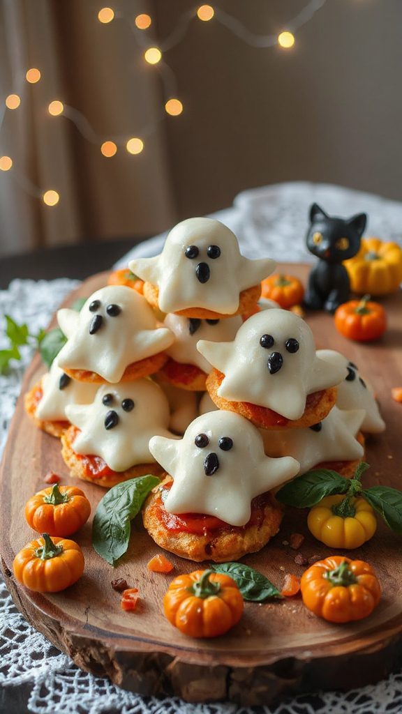 spooky halloween pizza snacks