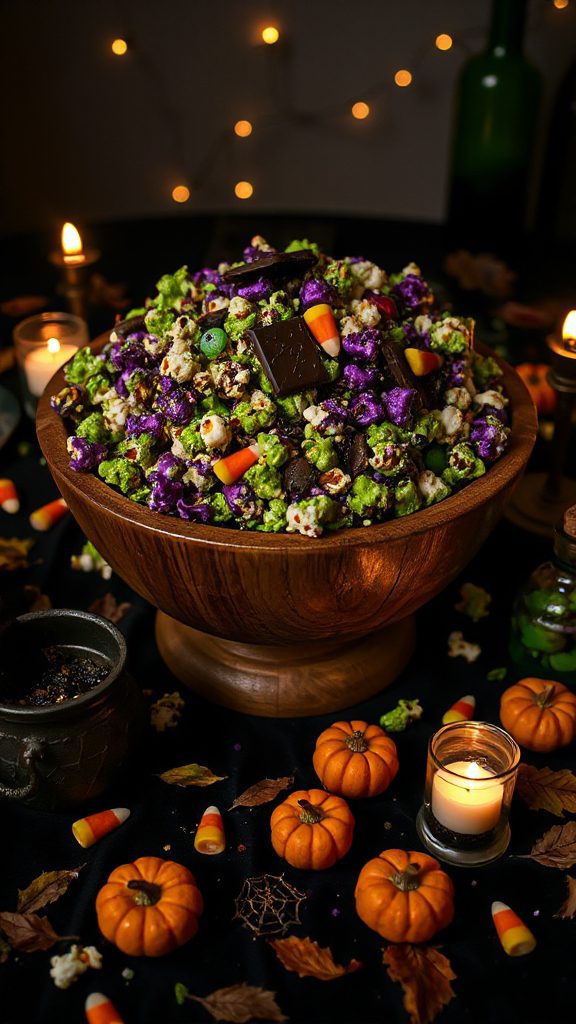 spooky halloween popcorn treat