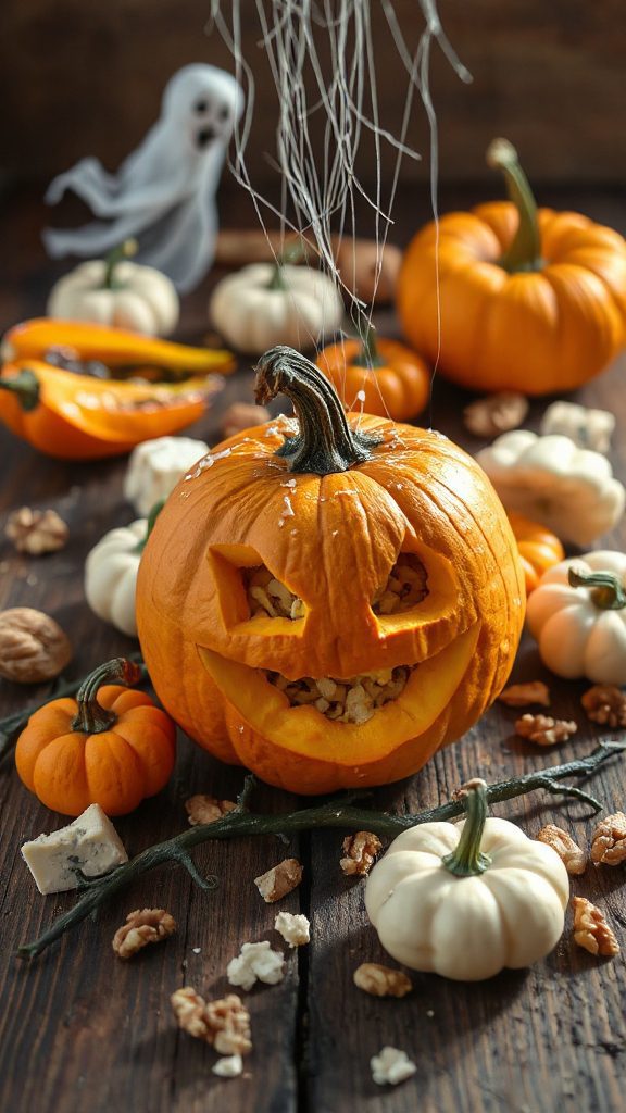 spooky halloween stuffed pumpkins