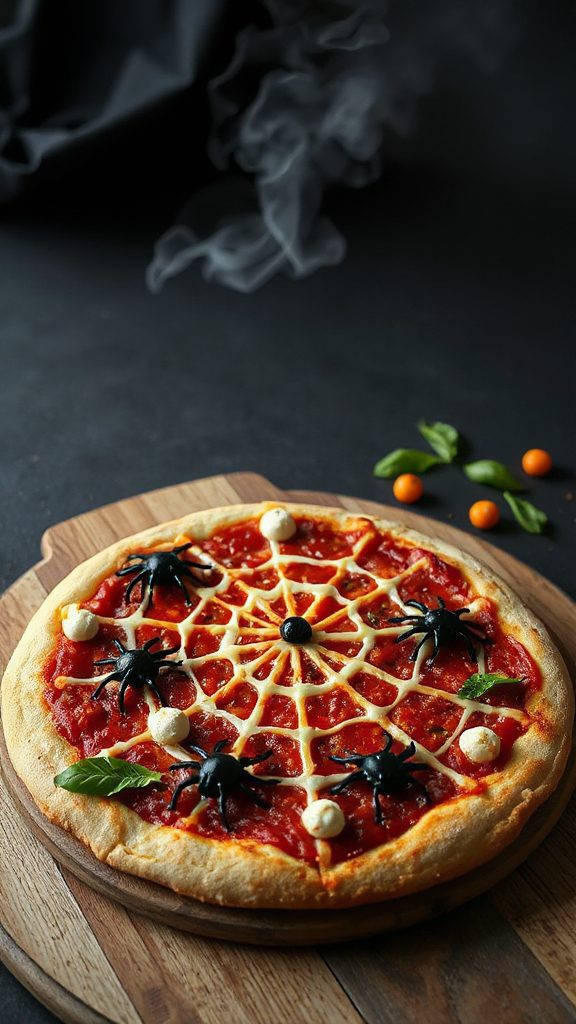 spooky halloween themed pizza delight