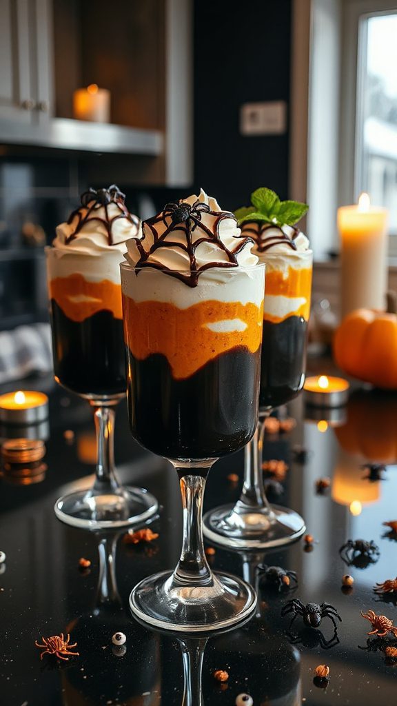 spooky halloween yogurt dessert