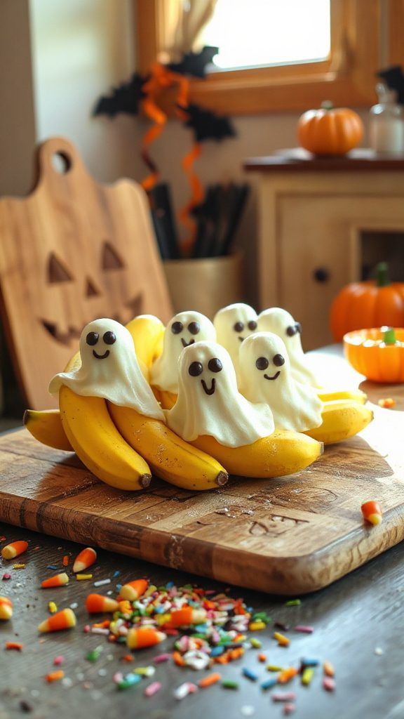 spooky healthy banana treats