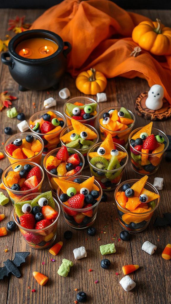 spooky healthy fruit cups