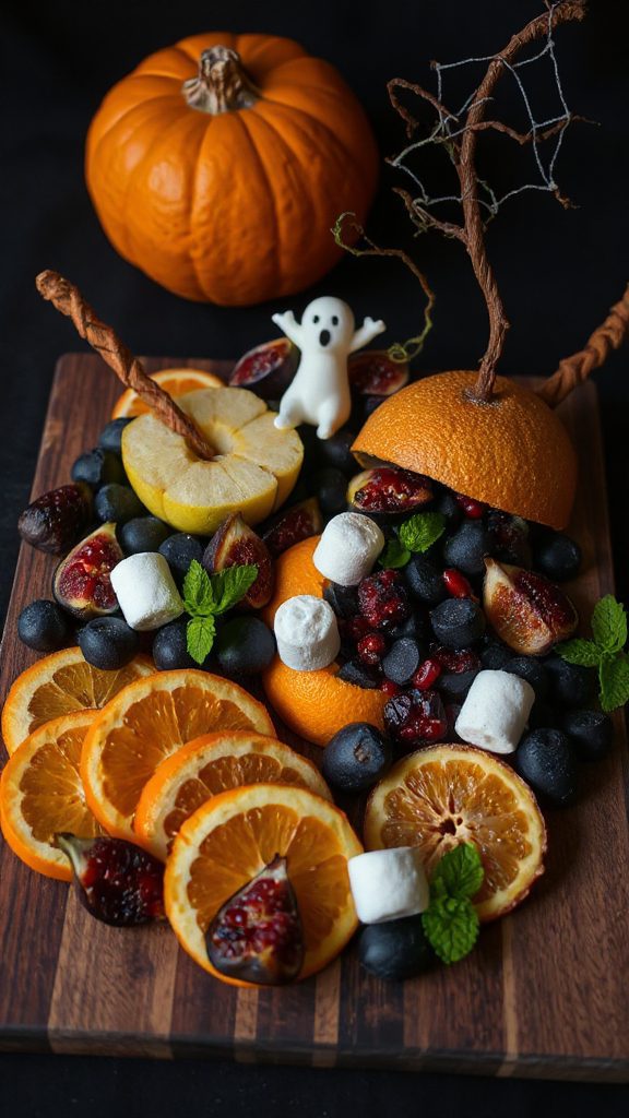 spooky healthy fruit platter